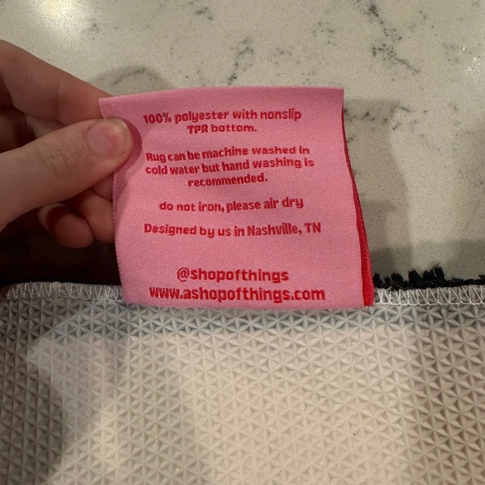 Cowboy Cowgirl Boot Rug with Heart Accent - Pink & Red - Picture 7 of 7